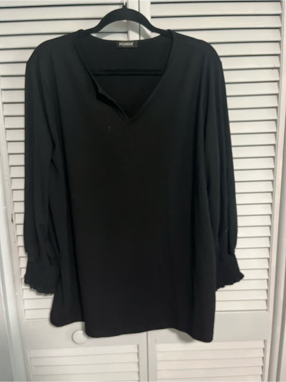 Black V-Neck Top